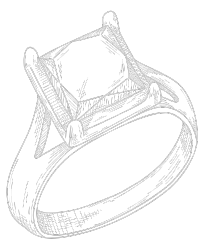 engagement ring sketch